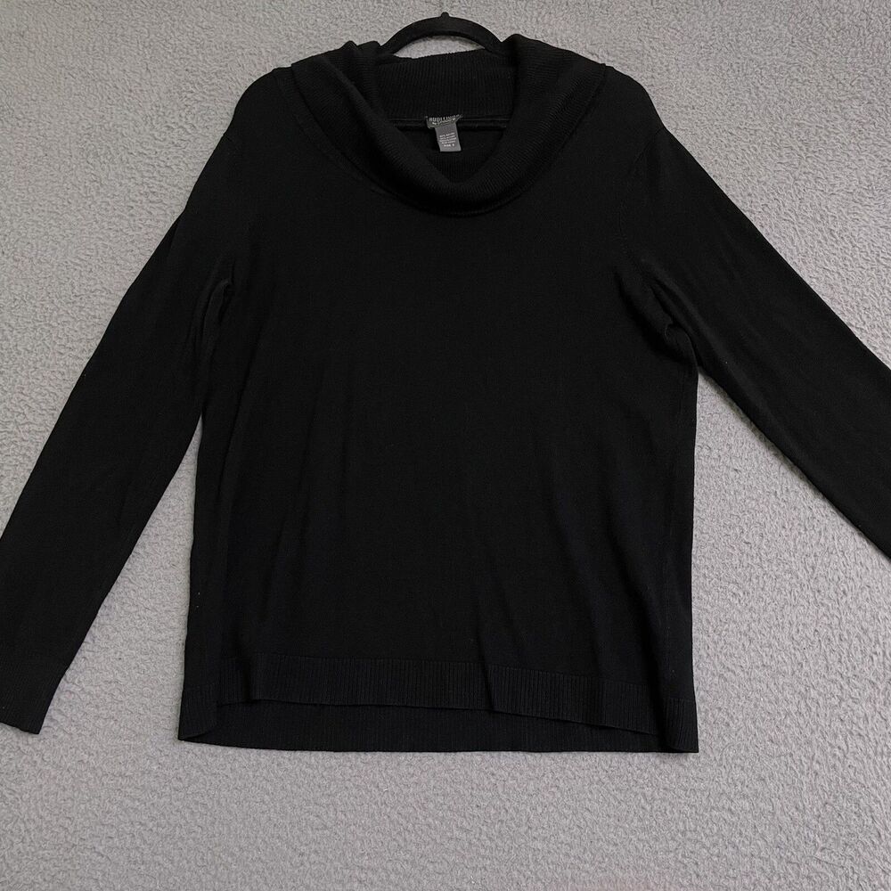 Additions by Chicos Black Cowlneck Sweater Womens Large (2)  Long Sleeve Soft